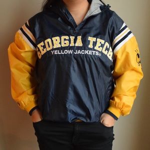 Georgia Tech Windbreaker Quarter Zip with Hood